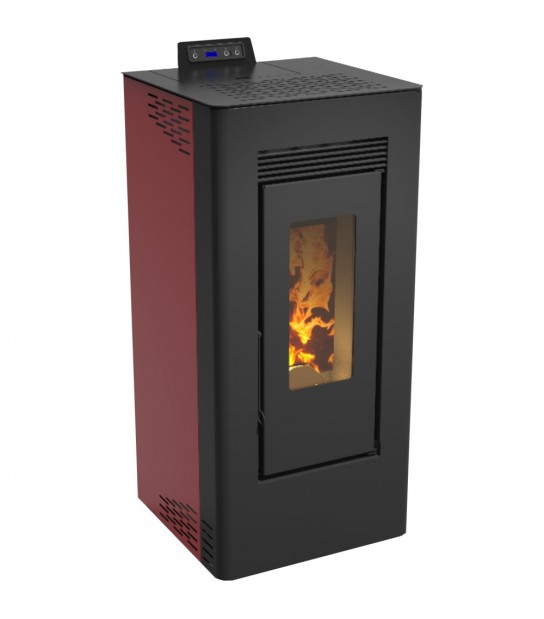 Stufa A Pellet Ventilata Canalizzata Clever 1-12 C Kw 11.61 - Bordeaux
