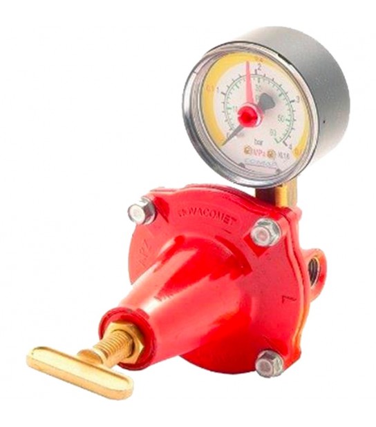 Riduttore Gas Alta Pressione Apz12 Primo Stadio Con Manometro Kg/H 12-18
