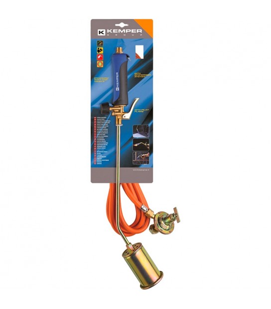 Kit Cannello Per Saldatura A Bombola Con Leva Kemper Bruciatore D. 60 Mm + Tubo 10 Mt.