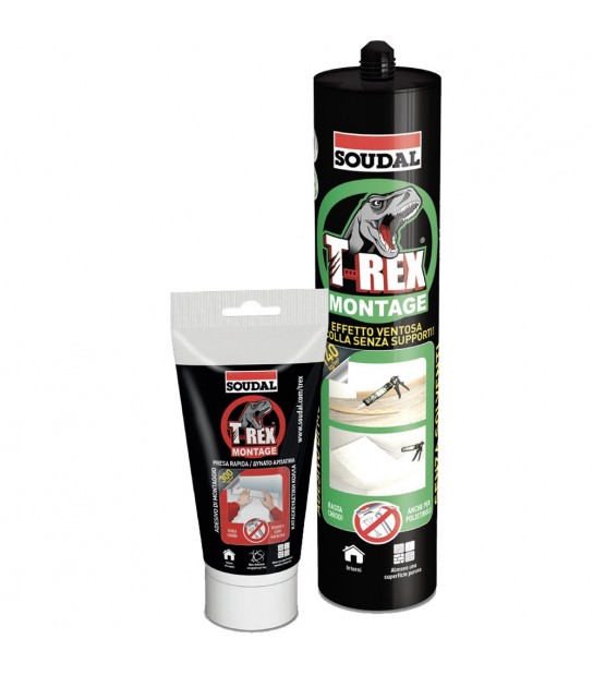Adesivo Sigillante T-Rex Effetto Ventosa Soudal 380 Gr