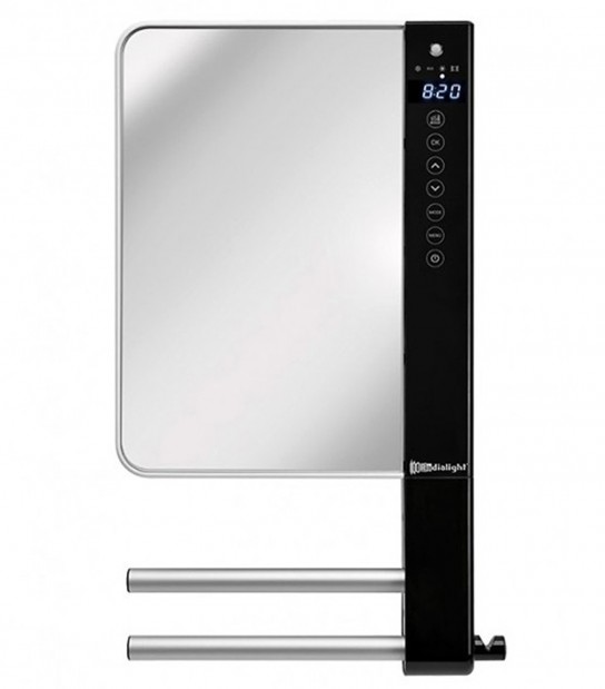 Radialight Termoventilatore da parete Programmabile Windy Visio con Barre Portasalviette