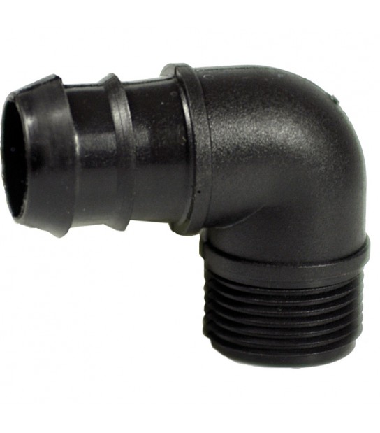 Gomito Maschio Portagomma Tubi In Pe D.20 X 1/2