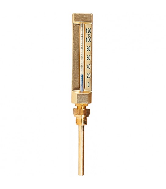 Termometro Ad Immersione Con Attacco Diritto 0°/120° - 63Mm X 1/2
