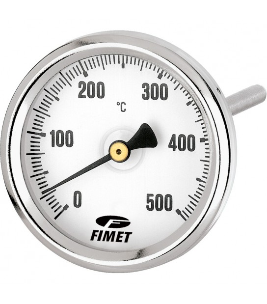 Termometro Per Canna Fumaria 0-500°C Posteriore Stelo 100 Mm
