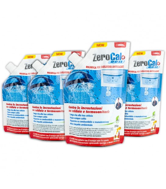 Ricariche Anticalcare In Flaconi Zerocal+ Dose 250 Ml X 4