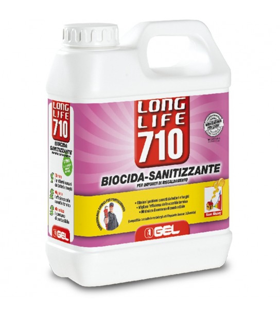 Biocida-Sanitizzante Per Impianti Termici Long Life 710 Tanica 1 Lt.