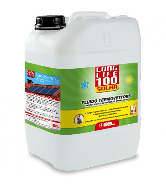 Fluido Termovettore Per Impianti Solari Long Life 100 Solar Tanica 10 Lt.