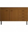 Mobile Sottolavello Teak Con 4 Cassetti Per Lavello Inox 120X50 Cm - Sx