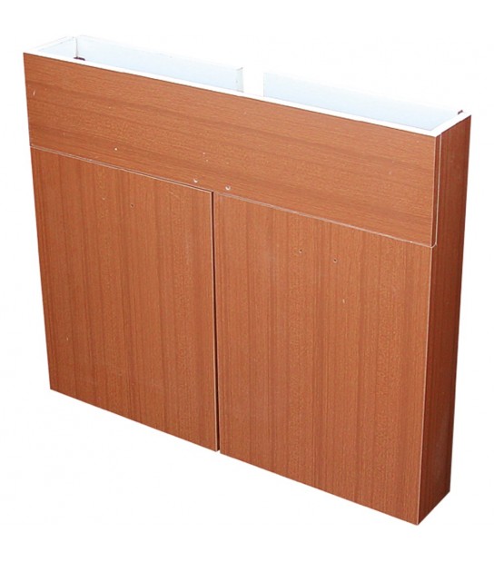 Mobile Sottolavello Teak Per Lavello Inox Pieghevole 100X50 Cm - 2 Ante