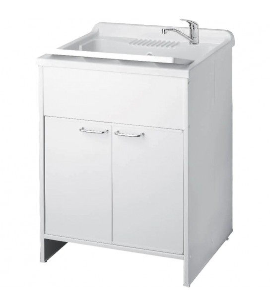 Mobile Lavatoio Garden A 2 Ante Bianco Lucido L.60 X P.60 X H.85 Cm