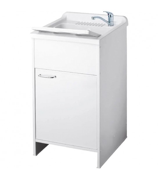 Mobile Lavatoio Garden Ad 1 Anta Bianco Lucido L.45 X P.60 X H.85 Cm