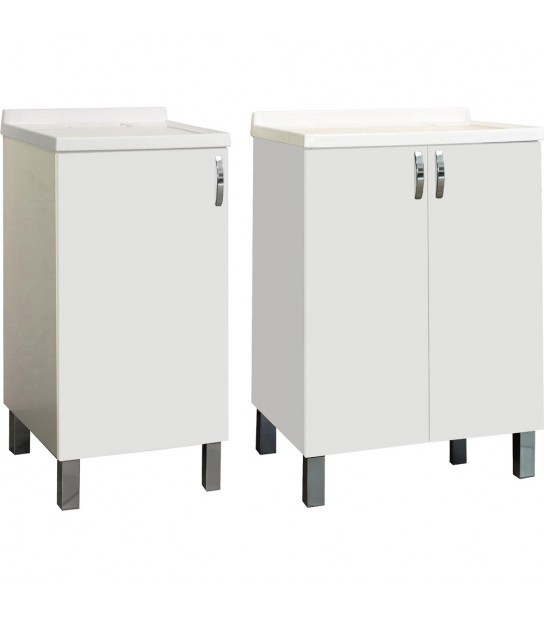 Mobile Lavatoio S. Marinella Bianco L.60 X P.60 X H.86 Cm - 2 Ante