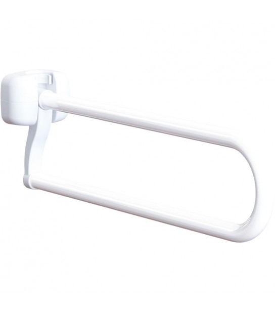 Barra Di Sostegno Ribaltabile In Acciaio Laccato Bianco L. 80 Cm
