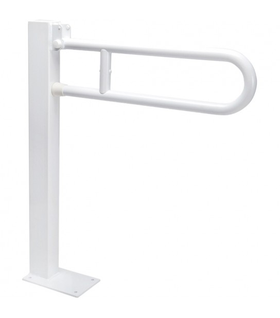 Barra Di Sostegno Ribaltabile Con Piede Bianca 85 Cm