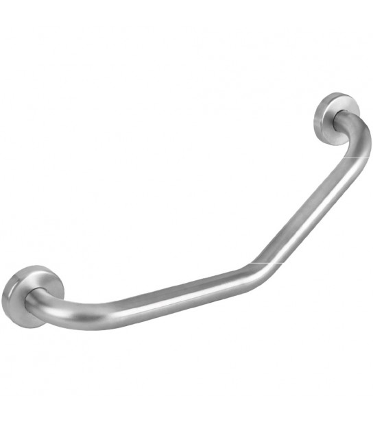 Corrimano Angolare A 45° Per Disabili In Acciaio Inox Satinato 30X30 Cm