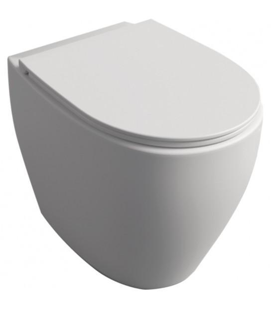 Vaso Filo Parete Open Rimfree Bianco Opaco Scarico Universale