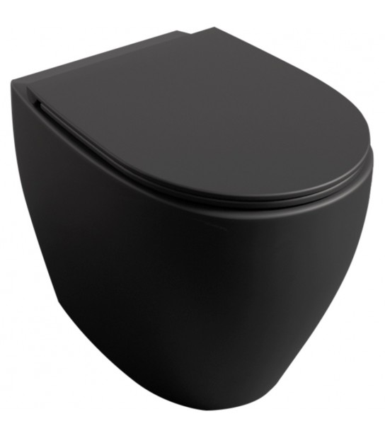 Vaso Filo Parete Open Rimfree Grafite Opaco Scarico Universale