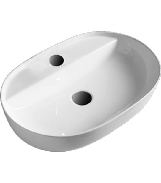 Lavabo Da Appoggio In Ceramica Cpr Oval 61X42X11 Cm