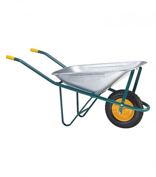 Carriola Euro Hand Vasca Zincata 8/10 Lt 70 Ruota Mm 370X80