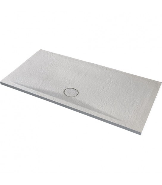 Piatto Doccia Rettangolare Pietraceramica H.4 Gesso 80 X 100 Cm