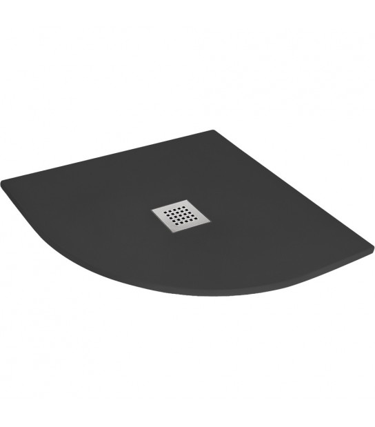 Piatto Doccia Semicircolare Ultraflat Antracite 90 X 90 Cm