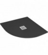 Piatto Doccia Semicircolare Ultraflat Antracite 90 X 90 Cm