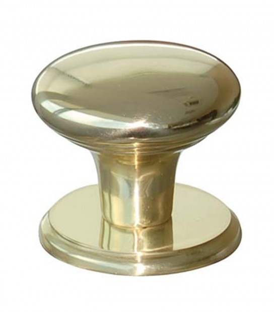 Pomolo per Portone Classic Cottali Ottone Lucido D.Mm 70 Base D.Mm 80