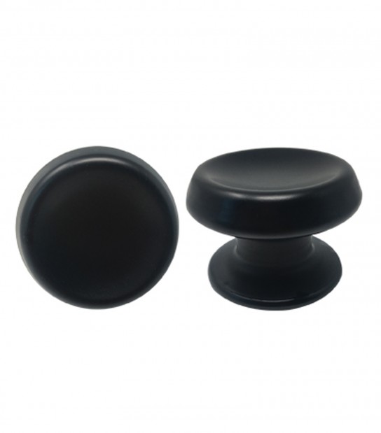 Pomolo per Portone 166 Saguatti Alluminio Nero D.Mm 80 Base D.Mm 70