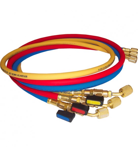 Kit Tubi Flessibili Per Gruppi Manometrici Mod. A R22-R407. Att. 1/4 F X 1/4