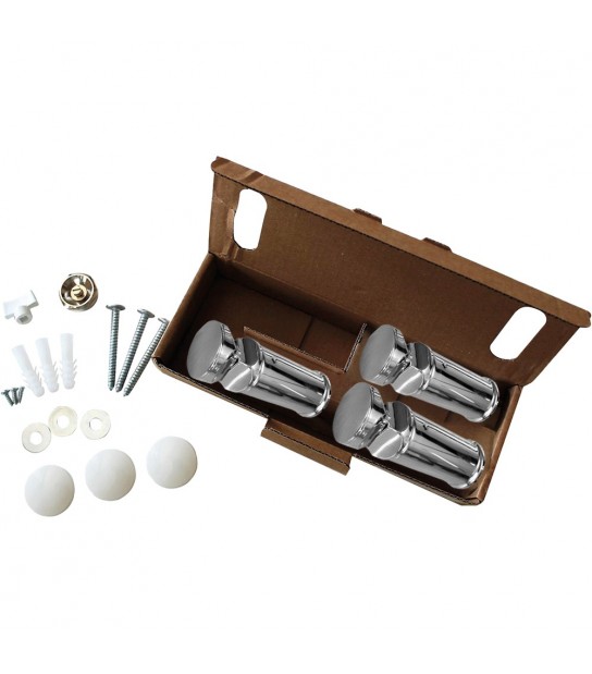 Kit Di Fissaggio Cromo Per Termoarredo Sanremo Diritto