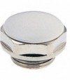 Tappo Cieco In Ottone Cromato E Cappuccio Bianco Con Tenuta O-Ring 3/8