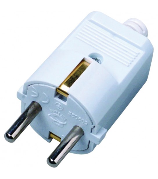 Spina Elettrica Schuko 16A Bianca Cardinale Professional 2P+T