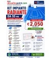 Kit Impianto Radiante a Pavimento 55 m² Completo – Solo Riscaldamento con Collettore, 5 Attuatori e Schema di Posa