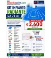 Kit Impianto Radiante a Pavimento 75 m² Completo – Solo Riscaldamento con Collettore, 8 Attuatori e Schema di Posa