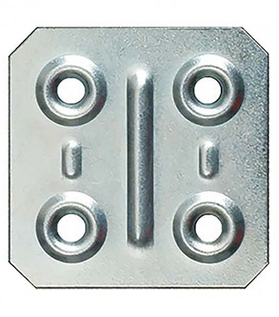 Giunzione 4 Fori Dritta 8/57 Zincata S.Mm 1,0 Cm 4,0X4,0