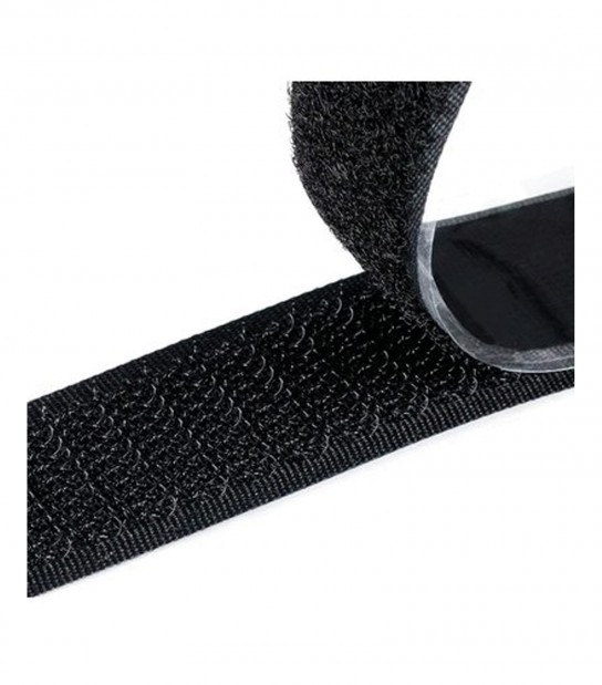 Velcro Adesivo Tenda Maschio Femmina Nero H.Cm 2 Mt 25