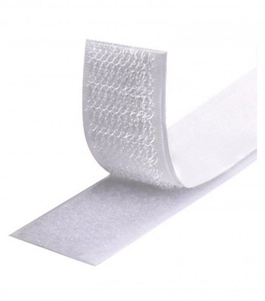 Velcro Adesivo Tenda Maschio Femmina Bianco H.Cm 2 Mt 25