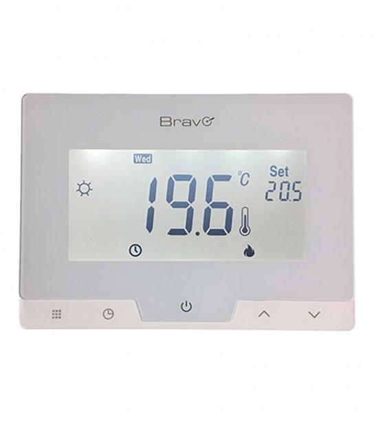 Cronotermostato Glam Bravo 5/35°C Lcd 3,8" Mm 124X88X24