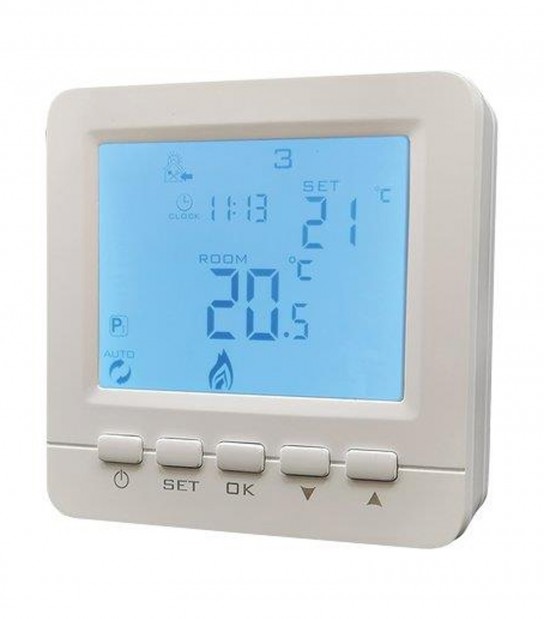 Cronotermostato Qubo Bravo 5/35°C Lcd 3,0" Mm 86X86X30