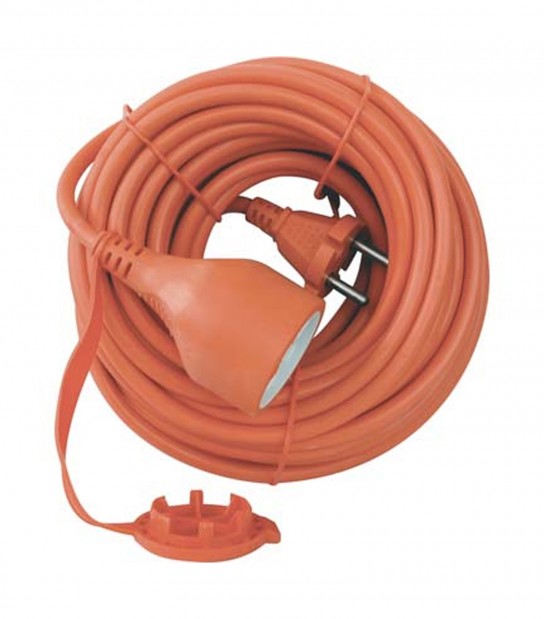 Prolunga Lineare Garden Electraline Arancio 2P+T 16A Schuko N°Xmmq 2X1,5 Mt 20