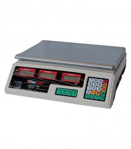 Bilancia Digitale 420100 Effe Kg 35/Gr 2 Display Lcd Piatto Cm 34X23