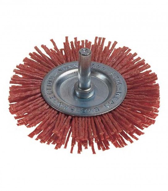 Spazzola Fibra Circolare + Gambo Pg 497.05 Mm 75 Grana 80 G.Mm 6