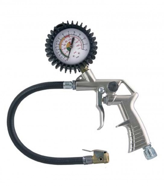 Pistola Gonfiaggio Ac Attacco Capettato 25/D Ani Alluminio Nichelato