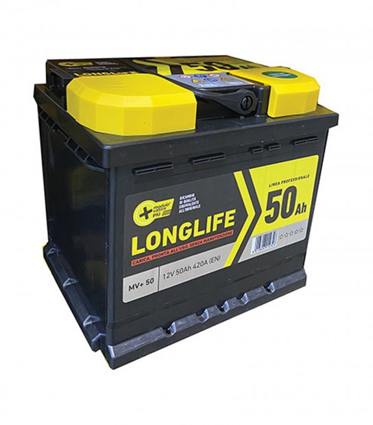 Batteria Auto Modulo Valore + Ah 50 Dx Spunto 420A Mm 207X175 H.Mm 190