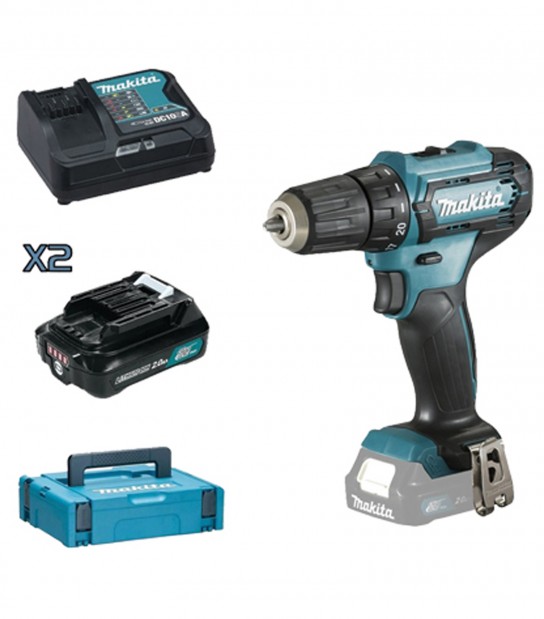 Trapano Avvit Batteria Df333Dsaj Makita Volt 12X2 Ah 2,0 +Valigia