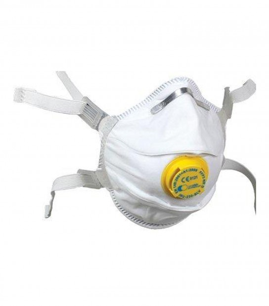 Mascherina Monouso Ffp3 Nr D + Valvola Irudek Bianca