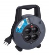 Avvolgicavo Domestico Electraline 2P+T 16A Bipasso Schuko X4 N°Xmmq 3X1,5 Mt 10