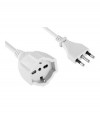 Prolunga Lineare 46126 Electraline Bianco 2P+T 16A Bipasso Schuko N°Xmmq 3X1.5 Mt 10