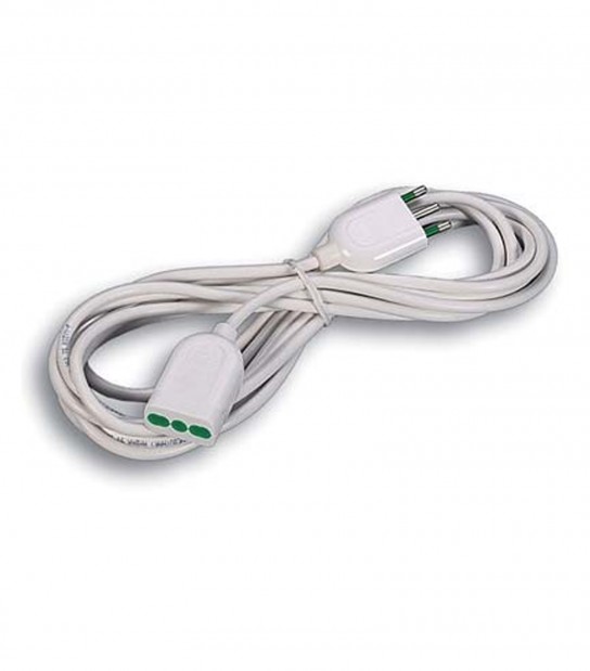 Prolunga Lineare Bipasso Fme Bianco 2P+T 16A N°Xmmq 3X01,5 Mt 5