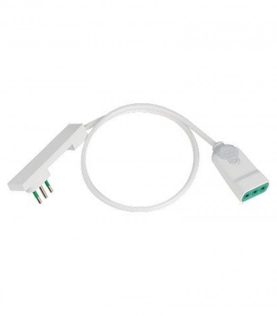 Prolunga Lineare Clock Bipasso Fme Bianco 2P+T 16A Bipasso N°Xmmq 3X0,75 Mt 1,0